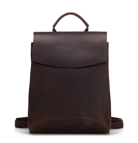 Tulip Vintage Leather Bucket Bag Light Brown Crazy Horse