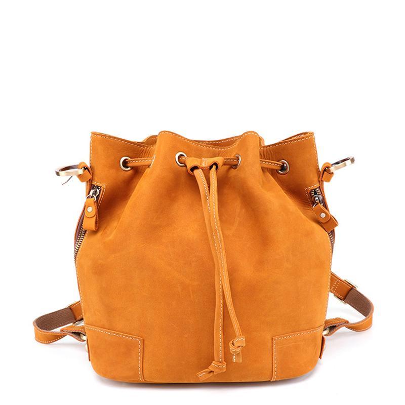 Tulip Vintage Leather Bucket Bag – YONDER BAGS